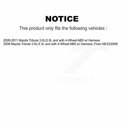 Mpulse Rear ABS Wheel Speed Sensor For Mazda Tribute SEN-2ABS2634